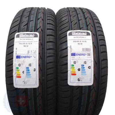 205 60 16 2x GISLAVED 205/60 R16 96W XL Ultra Speed 2 Summer Tyres 2024 VOLL Wie Neu