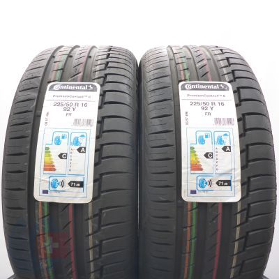  225 50 16 2x CONTINENTAL 225/50 R16 92Y PremiumContact 6 Sommerreifen 2021 Ungebraucht  