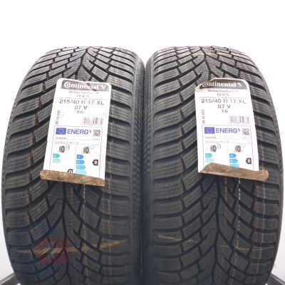 215 40 17 2x CONTINENTAL 215/40 R17 87V WinterContact TS 870 Winterreifen 2023 VOLL WIE NEU 