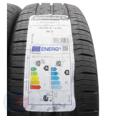 3. 185 55 15 2x CONTINENTAL 185/55 R15 86V XL EcoContact 6 Sommerreifen 2024 VOLL WIE NEU