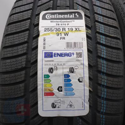 2. 255 30 19 2x CONTINENTAL 255/30 R19 91W XL WinterContact TS870P Winterreifen 2022 WIE NEU VOLL