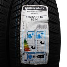 3. 195 55 15 4x CONTINENTAL 195/55 R15 85H WinterContact TS860 Winterreifen 2020 WIE NEU VOLL
