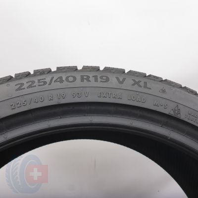 6. 225 40 19 2 x CONTINENTAL 225/40 R19 93V XL WinterContact TS 860 S Winterreifen 2023 7,8-7,2mm WIE NEU 