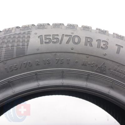 5. 155 70 13 2x CONTINENTAL 155/70 R13 75T WinterContact TS 860 Winterreifen 2023 VOLL WIE NEU