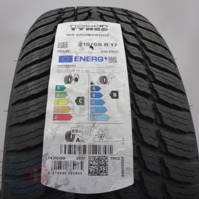 215 55 17 1x NOKIAN 215/55 R17 98H XL WR Snowproof Winterreifen 2021 WIE NEU VOLL