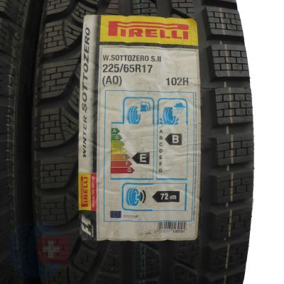 2. 4 x PIRELLI 225/65 R17 102H Sottozero Winter 210 Serie II AO Winterreifen 2018/19 VOLL Wie Neu