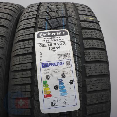 2. 265 45 20 4x CONTINENTAL 265/45 R20 108W XL WinterContact TS860S SUV MGT Winterreifen 2021 WIE NEU VOLL