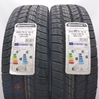3. 205 75 16C 4x CONTINENTAL 205/75 R16C 110/108R VanContact Winter Winterreifen 2022 VOLL
