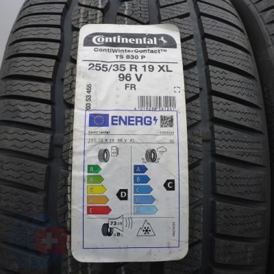 3. 255 35 19  2x CONTINENTAL 255/35 R19 96V XL ContiWinterContact TS830P Winterreifen 2023 WIE NEU VOLL
