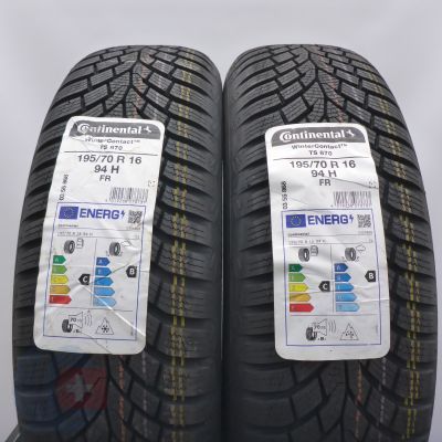 4. 195 70 16 4x CONTINENTAL 195/70 R16 94H WinterContact TS 870 Winterreifen 2022 VOLL 