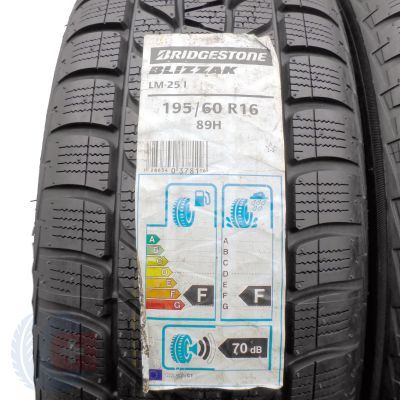 2. 195 60 16 2x BRIDGESTONE 195/60 R16 89H Blizzak LM-25 I Winterreifen 2017 UNGEBRAUCHT 