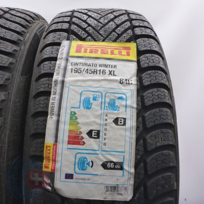 2. 195 45 16 4x PIRELLI 195/45 R16 84H XL Cinturato Winter Winterreifen 2019 Ungebraucht