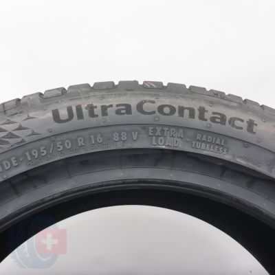 4.  195 50 16 2x CONTINENTAL 195/50 R16  88V XL UltraContact Sommerreifen 2023 VOLL WIE NEU 