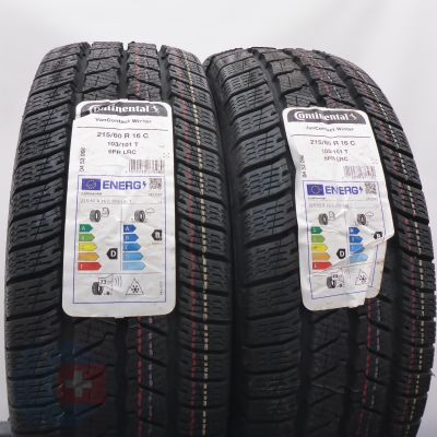 5. 215 60 16C 4x CONTINENTAL 215/60 R16C 103/101T VanContact Winter Winterreifen 2024 WIE NEU VOLL