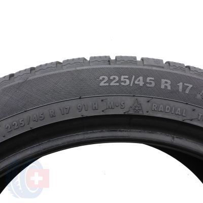 6. 4 x CONTINENTAL 225/45 R17 91H ContiWinterContact TS830P Winterreifen 2011 6-6,9mm