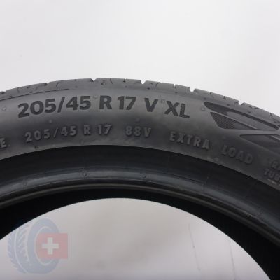 7. 205 45 17 4x CONTINENTAL 205/45 R17 88V XL EcoContact 6 Sommerreifen 2023 VOLL WIE NEU   