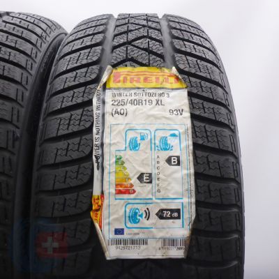 2.  225 40 19 2x PIRELLI 225/40 R19 93V XL A0 Winter Sottozero 3 Winterreifen 2018 Ungebraucht   