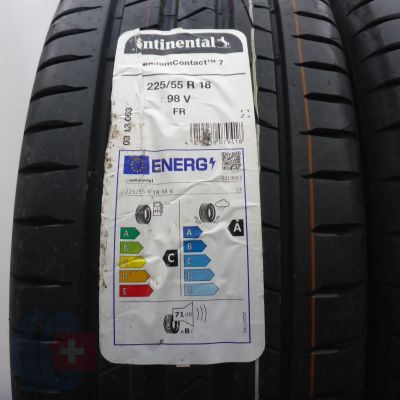 2. 225 55 18 4x CONTINENTAL 225/55 R18 98V PremiumContact 6 Sommerreifen 2024 VOLL WIE NEU