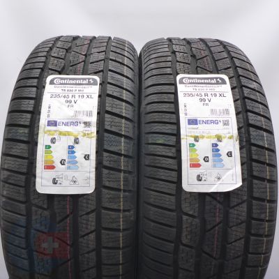 3. 235 45 19 2 x CONTINENTAL 235/45 R19 99V XL ContiWinterContact Ts 830 P M0 Winterreifen 2021 Ungebraucht   