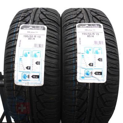 3. 195 55 15 4x UNIROYAL 195/55 R15 85H MS plus 77 Winterreifen 2014/2017 Ungebraucht  