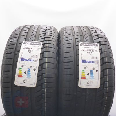 4.  245 40 17 4x CONTINENTAL 245/40 R17 95Y XL PremiumContact 6 Sommerreifen 2023 VOLL WIE NEU 