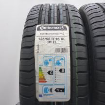 3. 195 55 16 4x CONTINENTAL195/55 R16 91H XL ContiEcoContact 5 Sommerreifen 2020 