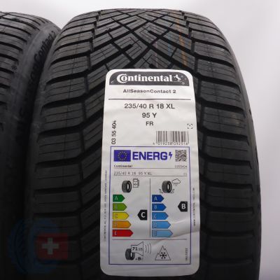 3. 235 40 18 4x CONTINENTAL 235/40 R18 95Y XL AllSeasonContact2 Ganzjahresreifen 2025 VOLL WIE NEU