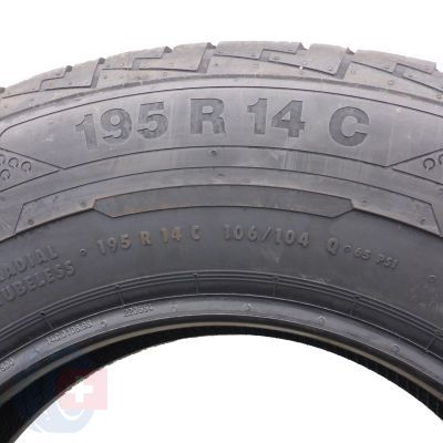 6. 195 80 14C 2x CONTINENTAL 195/80 R14C 106/104Q ContiVanContact 100 Sommerreifen 2023 VOLL Wie Neu