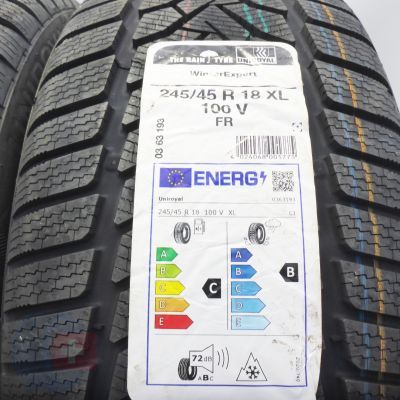 2. 245 45 18 2x UNIROYAL 245/45 R18 100V XL WinterExpert Winterreifen 2022  VOLL 