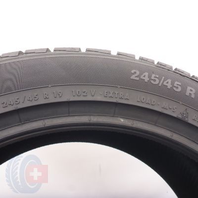 5. 245 45 19 1x CONTINENTAL 245/45 R19 102V XL WinterContact TS 830 P Winterreifen 2023 VOLL WIE NEU 