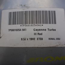 10. 4 x Alufelgen 19 PORSCHE 5x130 8,5J Et59 RONAL Cayenne Turbo Cayman RDKS