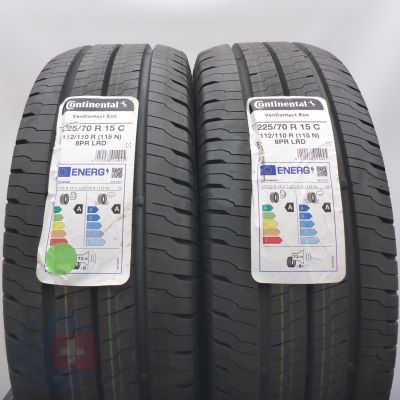 225 70 15C 2x CONTINENTAL 225/70 R15C 112/110R VanContact Eco Sommerreifren 2023 VOLL WIE NEU 