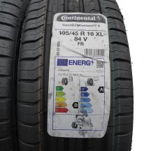 2. 195 45 16 4x CONTINENTAL 195/45 R16 84V XL ContiEcoContact 5 Sommerreifen 2022 WIE NEU VOLL