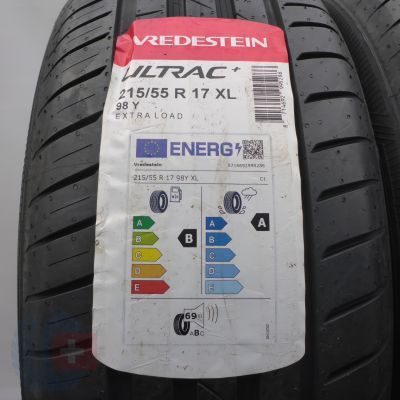 2. 215 55 17 4x VREDESTEIN 215/55 R17 98Y XL Ultrac + Sommerreifen 2025 WIE NEU VOLL 2. 215 55 17 4x VREDESTEIN 215/55 R17 98Y XL Ultrac + Sommerreifen 2025 WIE NEU VOLL