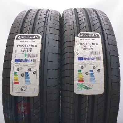 3. 215/75 R16C 4x CONTINENTAL 215/75 R16C 116/114R VanContact Ultra Sommerreifen 2023  VOLL WIE NEU 