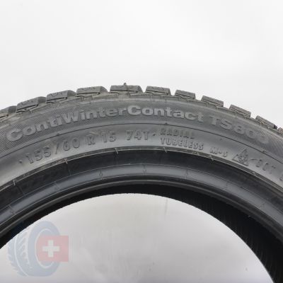5. 155 60 15 2x CONTINENTAL 155/60 R15 74T ContiWinterContact TS800 Winterreifen 2022 Ungebraucht   