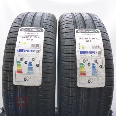 3. 185 55 16 4x CONTINENTAL 185/55 R16 87H EcoContact 6 Sommerreifen 2023 VOLL WIE NEU 