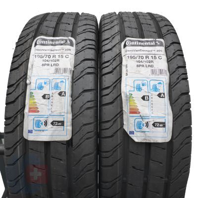 3. 195 70 15C 4x CONTINENTAL 195/70 R15C 104/102R ContiVanContact 200 Sommerreifen 2019 WIE NEU VOLL