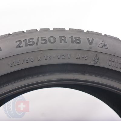 7. 215 50 18 4x CONTINENTAL 215/50 R18 92V WinterContact TS 870 P Winterreifen 2021/23 7,8-8,5mm