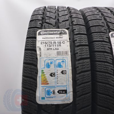 2.  215 75 16C 2x CONTINENTAL 215/75 R16C 113/111R VanContact Winter Winterreifen 2018/19 Ungebraucht   
