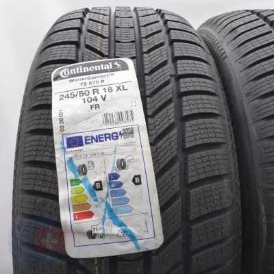 2. 245 50 18 2x CONTINENTAL 245/50 R18 104V XL WinterContact Ts 870 P 2023 VOLL WIE NEU 