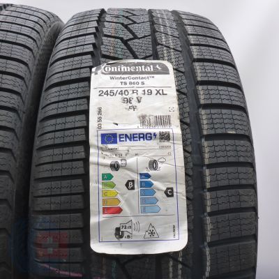 3. 245 40 19 2x CONTINENTAL 245/40 R19 98V XL WinterContact TS860 S Winterreifen 2023 VOLL WIE NEU 
