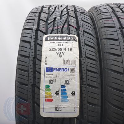 2. 225 55 18 2x CONTINENTAL 225/55 R18 98V ContiCrossContact LX 2 M+S Sommerreifen 2022 Ungebraucht  
