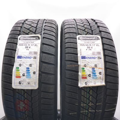  205 45 17 2x CONTINENTAL 205/45 R17 88V XL ContiWinterContact Ts 830 P RFT Winterreifen 2022 Ungebraucht  