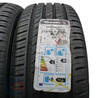 2. 215 55 18 2x BARUM 215/55 R18 99V XL Bravuris 5HM Sommerreifen 2020 WIE NEU VOLL