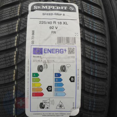 4. 225 40 18 4x SEMPERIT 225/40 R18 92V XL Speed-Grip 5 Winterreifen 2026 Ungebraucht   