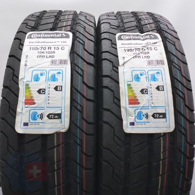 4. 195 70 15C 4x CONTINENTAL 195/70 R15C 104/102R ContiVanContact 100 Sommerreifen 2021, 2022
