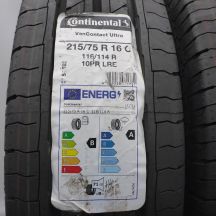 2. 215 75 16C 2x CONTINENTAL 215/75 R16C 116/114R VanContact Ultra Sommerreifen 2022 WIE NEU VOLL