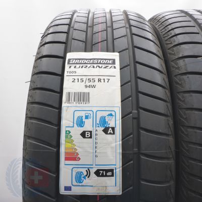 2. 215 55 17 2x BRIDGESTONE 215/55 R17 94W Turanza T005 Sommerreifen 2021 Ungebraucht  