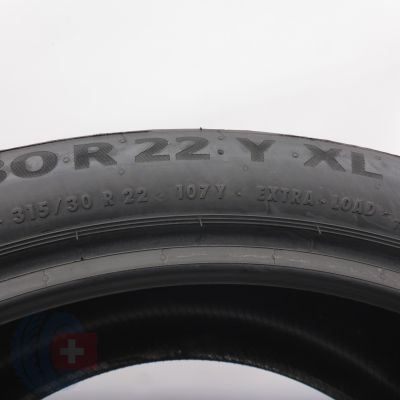4.  315 30 22 1x CONTINENTAL 315/30 R22 107Y XL PremiumContact 6 BMW Sommerreifen  2020 6,2mm